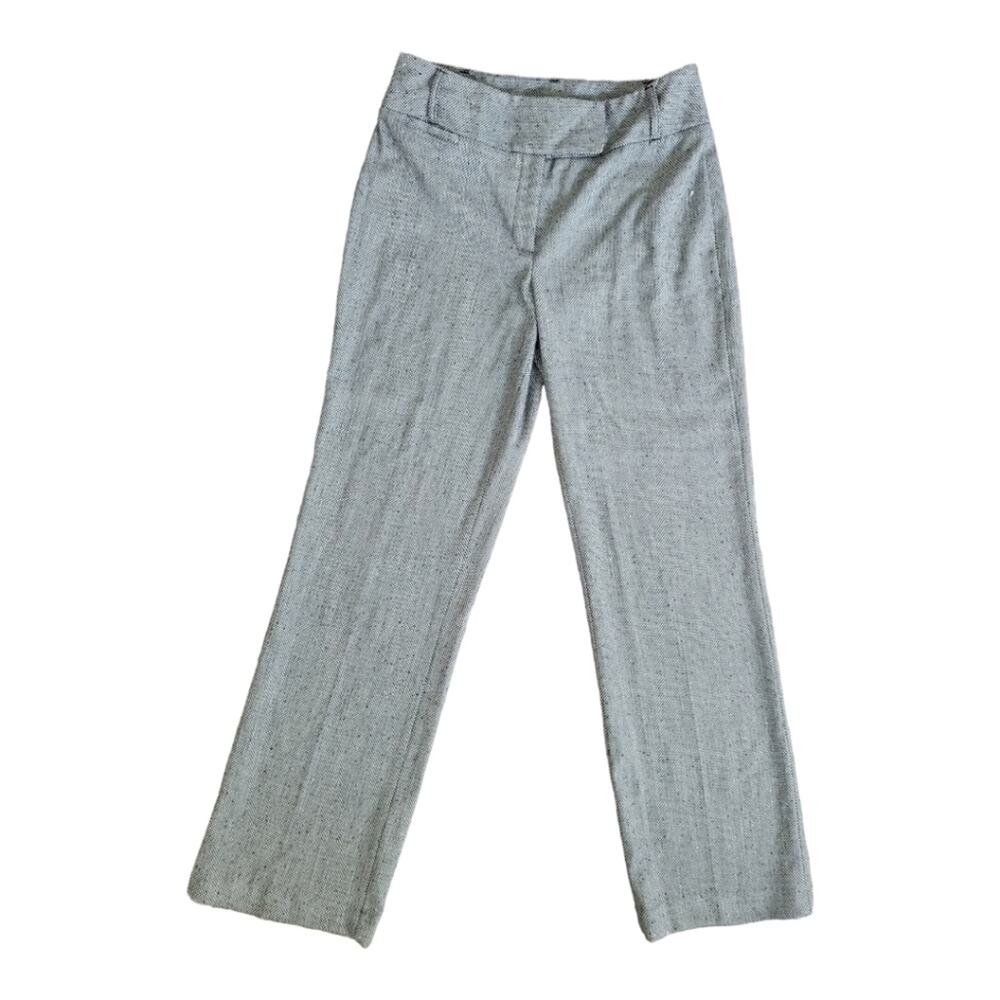 Rafaella Boot Cut Dress Pants Size 8 White Black Office Classic